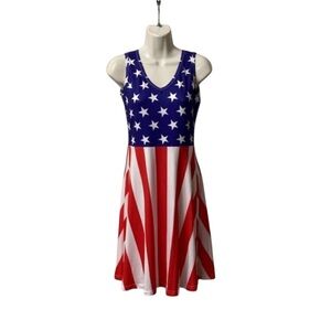 American Flag Sleeveless Tank Dress NWT Size small
